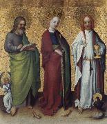 Stefan Lochner Saints Matthew,Catherine of Alexandria and John the Vangelist oil painting picture wholesale